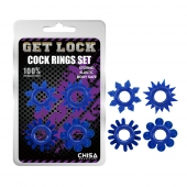 Набор из 4 синих колец Get Lock - Chisa - в Рязани купить с доставкой