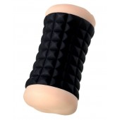 Двухсторонний мастурбатор JOS JANICE в черном цилиндре - JOS - в Рязани купить с доставкой