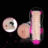 Мастурбатор-вагина Sex In A Can Vibra Vagina Tunnel - Lovetoy - в Рязани купить с доставкой
