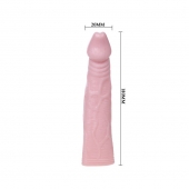 Телесная насадка с вибрацией Sex Expert - 18 см. - Sex Expert - в Рязани купить с доставкой