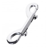 Серебристый двухсторонний карабин TOYFA Metal - ToyFa - купить с доставкой в Рязани