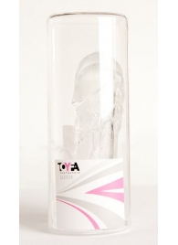 Прозрачная гелевая насадка с клиторальным отростком - 13 см. - Toyfa Basic - в Рязани купить с доставкой