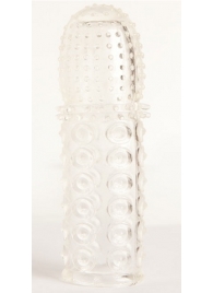 Прозрачная закрытая гелевая насадка - 13,5 см. - Toyfa Basic - в Рязани купить с доставкой