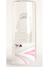 Гелевая прозрачная насадка с 2 отростками - 13 см. - Toyfa Basic - в Рязани купить с доставкой