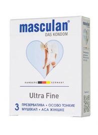 Ультратонкие презервативы Masculan Ultra Fine с обильной смазкой - 3 шт. - Masculan - купить с доставкой в Рязани