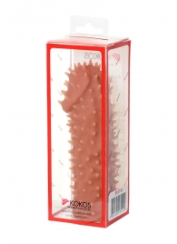 Телесная насадка на фаллос с имитацией шипов KOKOS Extreme Sleeve 07 - 14,7 см. - KOKOS - в Рязани купить с доставкой