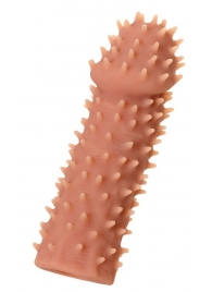 Телесная насадка на фаллос с имитацией шипов KOKOS Extreme Sleeve 07 - 14,7 см. - KOKOS - в Рязани купить с доставкой