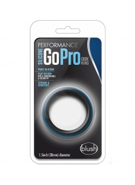 Черно-синее эрекционное кольцо Silicone Go Pro Cock Ring - Blush Novelties - в Рязани купить с доставкой