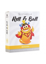 Стимулирующий презерватив-насадка Roll   Ball Banana - Sitabella - купить с доставкой в Рязани