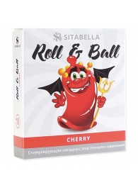 Стимулирующий презерватив-насадка Roll   Ball Cherry - Sitabella - купить с доставкой в Рязани
