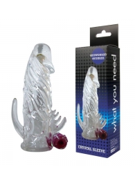 Закрытая прозрачная вибронасадка на пенис Crystal Sleeve Vibe - Erowoman-Eroman - в Рязани купить с доставкой