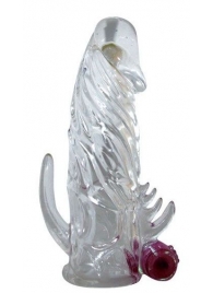 Закрытая прозрачная вибронасадка на пенис Crystal Sleeve Vibe - Erowoman-Eroman - в Рязани купить с доставкой