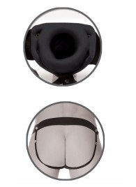 Черный полый страпон унисекс Hollow Strap-On - 14,5 см. - Pipedream - купить с доставкой в Рязани