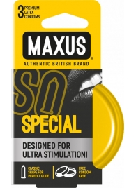 Презервативы с точками и рёбрами в железном кейсе MAXUS Special - 3 шт. - Maxus - купить с доставкой в Рязани