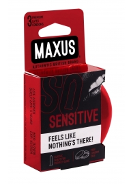 Ультратонкие презервативы в железном кейсе MAXUS Sensitive - 3 шт. - Maxus - купить с доставкой в Рязани