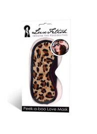Леопардовая маска на глаза Peek-a-Boo - Lux Fetish - купить с доставкой в Рязани