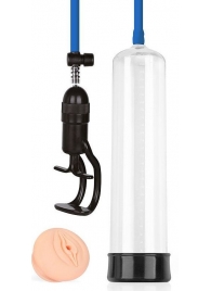 Прозрачная вакуумная помпа Sex Expert с насадкой-вагиной - Sex Expert - в Рязани купить с доставкой