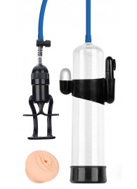 Прозрачная вакуумная вибропомпа Sex Expert с насадкой-вагиной - Sex Expert - в Рязани купить с доставкой