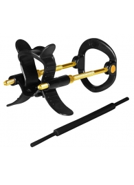 Черно-золотистый экстендер для пениса Sex Expert - Sex Expert - в Рязани купить с доставкой