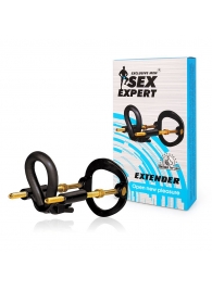 Черный экстендер-растяжитель пениса - Sex Expert - в Рязани купить с доставкой