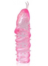 Закрытая рельефная насадка Crystal sleeve snakes в виде змеи с усиками - 14 см. - Erowoman-Eroman - в Рязани купить с доставкой