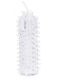 Закрытая рельефная насадка Crystal sleeve с усиками - 12 см. - Erowoman-Eroman - в Рязани купить с доставкой