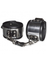 Эффектные серебристо-черные наручники с металлическим блеском - Sitabella - купить с доставкой в Рязани