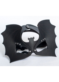 Черная кожаная маска на глаза  Летучая мышь - Sitabella - купить с доставкой в Рязани