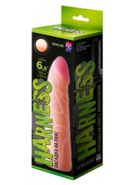 Фаллическая насадка на трусики харнесс - 17,5 см. - LOVETOY (А-Полимер) - купить с доставкой в Рязани