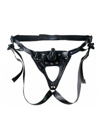 Черный пояс-трусики с насадкой  Soft-Принц  - 17 см. - LOVETOY (А-Полимер) - купить с доставкой в Рязани