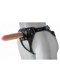 Черный пояс-трусики с насадкой  Soft-Принц  - 17 см. - LOVETOY (А-Полимер) - купить с доставкой в Рязани