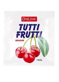 Пробник гель-смазки Tutti-frutti с вишнёвым вкусом - 4 гр. - Биоритм - купить с доставкой в Рязани
