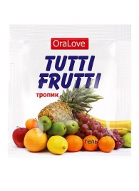 Пробник гель-смазки Tutti-frutti со вкусом тропических фруктов - 4 гр. - Биоритм - купить с доставкой в Рязани