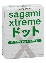 Презервативы Sagami Xtreme SUPER DOTS с точками - 3 шт. - Sagami - купить с доставкой в Рязани