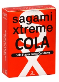 Ароматизированные презервативы Sagami Xtreme COLA - 3 шт. - Sagami - купить с доставкой в Рязани