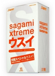 Ультратонкие презервативы Sagami Xtreme SUPERTHIN - 15 шт. - Sagami - купить с доставкой в Рязани
