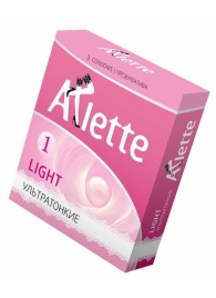 Ультратонкие презервативы Arlette Light - 3 шт. - Arlette - купить с доставкой в Рязани