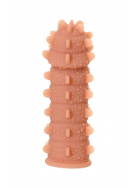 Телесная реалистичная насадка KOKOS Extreme Sleeve 04 с дополнительной стимуляцией - 12,7 см. - KOKOS - в Рязани купить с доставкой