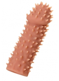 Телесная реалистичная насадка KOKOS Extreme Sleeve 07 с дополнительной стимуляцией - 12,7 см. - KOKOS - в Рязани купить с доставкой