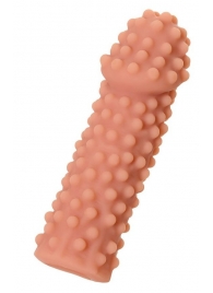 Телесная реалистичная насадка KOKOS Extreme Sleeve 10 с дополнительной стимуляцией - 14,7 см. - KOKOS - в Рязани купить с доставкой