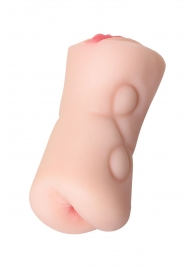 Телесный двусторонний мастурбатор Rich Fruit - вагина и анус - ToyFa - в Рязани купить с доставкой