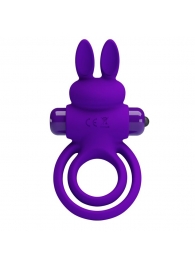 Фиолетовое эрекционное кольцо с вибростимуляцией клитора Vibrant Penis Ring III - Baile - в Рязани купить с доставкой