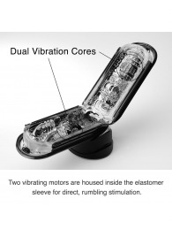 Черный мастурбатор Flip Zero с вибрацией - Tenga - в Рязани купить с доставкой