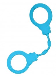 Голубые силиконовые наручники A-Toys без ключа - A-toys - купить с доставкой в Рязани