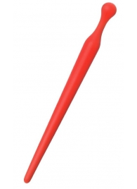 Красный силиконовый уретральный плаг - 10 см. - ToyFa - купить с доставкой в Рязани