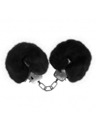 Черные меховые наручники Love с ключиками - Baile - купить с доставкой в Рязани