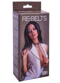Коричневый поводок и чокер с кольцом Sofi - Rebelts - купить с доставкой в Рязани