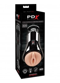 Телесный вибромастурбатор-вагина Cock Compressor Vibrating Stroker - Pipedream - в Рязани купить с доставкой