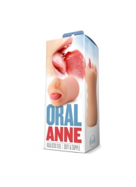 Телесный мастурбатор-ротик с язычком Oral Anne - Blush Novelties - в Рязани купить с доставкой