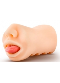 Телесный мастурбатор-ротик с язычком Oral Anne - Blush Novelties - в Рязани купить с доставкой